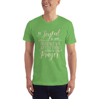 Christian Bible Verse Shirt,Be Joyful In Hope Patient In Affliction Faithful in Prayer , Unisex, Christian Verse , Graphic Art Tee,T-Shirt