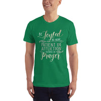 Christian Bible Verse Shirt,Be Joyful In Hope Patient In Affliction Faithful in Prayer , Unisex, Christian Verse , Graphic Art Tee,T-Shirt