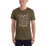 Christian Bible Verse Shirt,Be Joyful In Hope Patient In Affliction Faithful in Prayer , Unisex, Christian Verse , Graphic Art Tee,T-Shirt