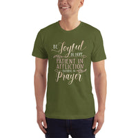 Christian Bible Verse Shirt,Be Joyful In Hope Patient In Affliction Faithful in Prayer , Unisex, Christian Verse , Graphic Art Tee,T-Shirt