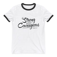 Strong & Courageous T Shirt, Christian Gift, Bible Quote Shirt, Scripture Shirt, Inspirational Tee, Shirt With Saying, Graphic Strength Tee