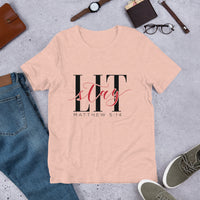 Stay Lit Shirt, Matthew 5:14,Christian Gift, Christian printable, Positive Inspiration, Unisex Custom,Short-Sleeve Unisex T-Shirt