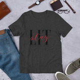 Stay Lit Shirt, Matthew 5:14,Christian Gift, Christian printable, Positive Inspiration, Unisex Custom,Short-Sleeve Unisex T-Shirt