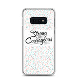 Strong & Courageous Samsung Case, Christian Gift, Bible Quote Phone Case,  Phone Case With Saying, Graphic Phone Case