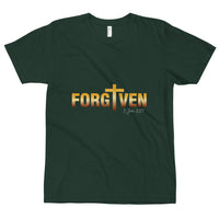 Forgiven, Christian Gift, Positive Inspiration,Bible Quote Print,Unisex Custom, Lovely Design, Short-Sleeve Unisex T-Shirt