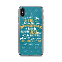 Christian Bible Verse Phone Case, I know the Plans I Have For You, Christian VersCase, Graphic Art Phone Case, Jeremiah 29 11 iPhone Case