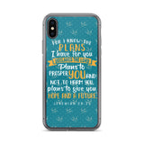 Christian Bible Verse Phone Case, I know the Plans I Have For You, Christian VersCase, Graphic Art Phone Case, Jeremiah 29 11 iPhone Case