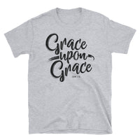 Christian T Shirts With Bible Verse,  Grace Upon Grace, Short Sleeve Unisex T-Shirt, Shirts with Sayings, Bible Quotes