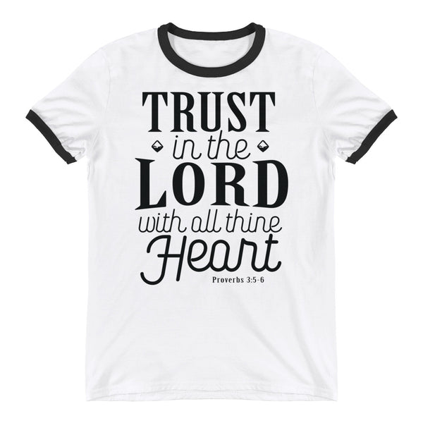 Trust in the Lord Bible Verse Shirt, Christian Verse Unisex Clothing, Shirt With Saying, Shirts with Quotes, Graphic Art Tee, Strength Shirt