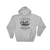 Christian Bible Verse Hoodie, I can Do All things , Unisex Hooded Sweatshirt With Saying, Graphic Art Sweatshirts For Men And Women