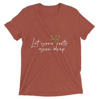 Christian Bible Verse Shirt,Let Grow Your Roots Deeper, Christian Verse Tee, Graphic Art Tee,Short sleeve t-shirt