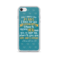 Christian Bible Verse Phone Case, I know the Plans I Have For You, Christian VersCase, Graphic Art Phone Case, Jeremiah 29 11 iPhone Case