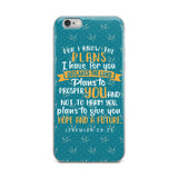 Christian Bible Verse Phone Case, I know the Plans I Have For You, Christian VersCase, Graphic Art Phone Case, Jeremiah 29 11 iPhone Case