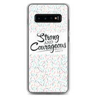 Strong & Courageous Samsung Case, Christian Gift, Bible Quote Phone Case,  Phone Case With Saying, Graphic Phone Case