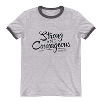 Strong & Courageous T Shirt, Christian Gift, Bible Quote Shirt, Scripture Shirt, Inspirational Tee, Shirt With Saying, Graphic Strength Tee