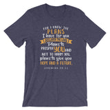 Christian Bible Verse Shirt, I know the Plans I Have For You, Christian Verse Tee, Graphic Art Tee, Jeremiah 29 11 Shirt