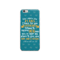 Christian Bible Verse Phone Case, I know the Plans I Have For You, Christian VersCase, Graphic Art Phone Case, Jeremiah 29 11 iPhone Case