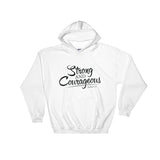 Christian Bible Verse Hoodie, Strong And Courageous, Unisex Hooded Sweatshirt With Saying, Graphic Art Sweatshirts For Men And Women