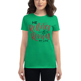 Christian Bible Verse Shirt,He Restores and Revives, Psalm Verse, Christian Verse Tee, Graphic Art Tee,Women's short sleeve t-shirt