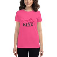 Daughter Of The King,Christian Women, Christian Gift, Positive Inspiration,Bible Quote Print,Lovely Design,Women's short sleeve t-shirt